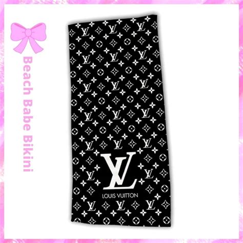 louis vuitton beach towel black.